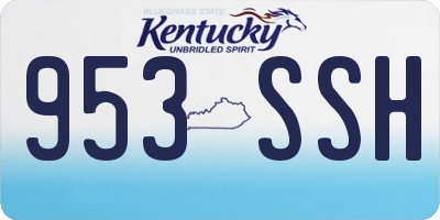 KY license plate 953SSH