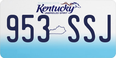 KY license plate 953SSJ
