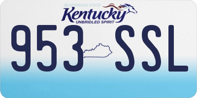 KY license plate 953SSL