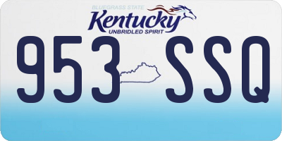 KY license plate 953SSQ