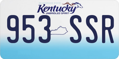 KY license plate 953SSR