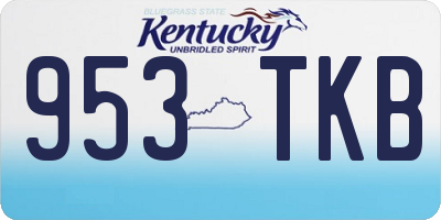KY license plate 953TKB