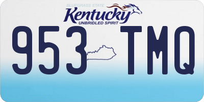 KY license plate 953TMQ