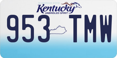 KY license plate 953TMW