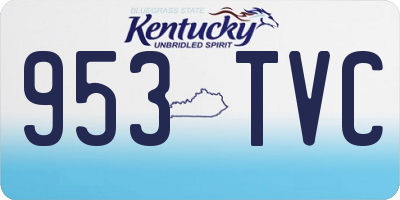 KY license plate 953TVC