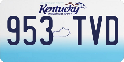 KY license plate 953TVD