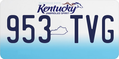 KY license plate 953TVG