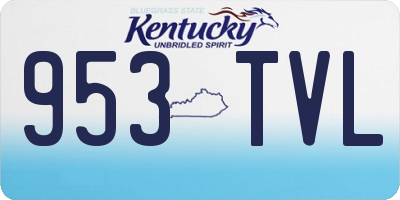 KY license plate 953TVL