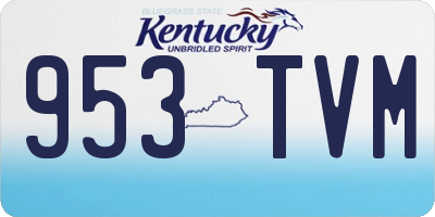 KY license plate 953TVM