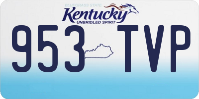KY license plate 953TVP