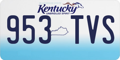 KY license plate 953TVS