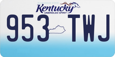 KY license plate 953TWJ