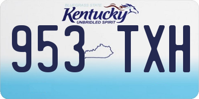 KY license plate 953TXH