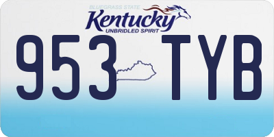 KY license plate 953TYB