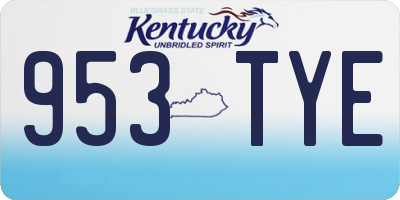 KY license plate 953TYE