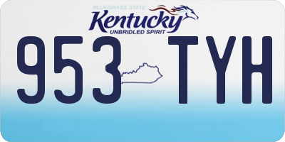 KY license plate 953TYH
