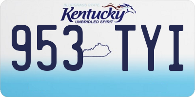 KY license plate 953TYI