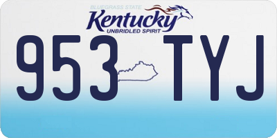 KY license plate 953TYJ