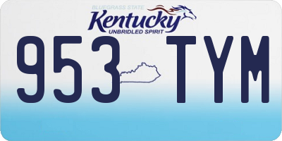 KY license plate 953TYM