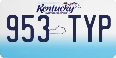 KY license plate 953TYP