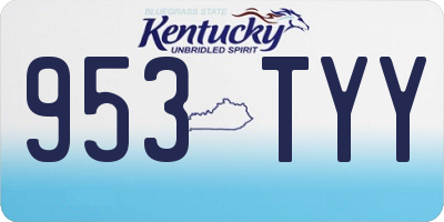 KY license plate 953TYY