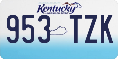 KY license plate 953TZK