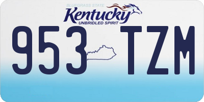 KY license plate 953TZM
