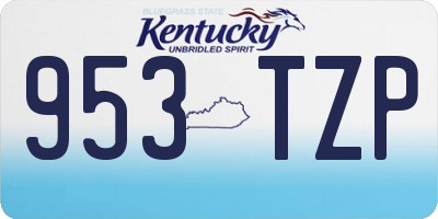 KY license plate 953TZP
