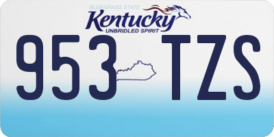 KY license plate 953TZS
