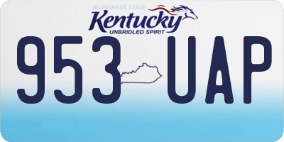KY license plate 953UAP