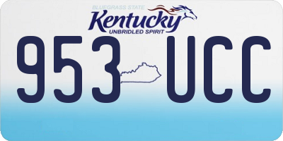 KY license plate 953UCC