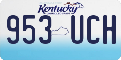 KY license plate 953UCH
