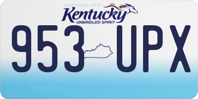 KY license plate 953UPX