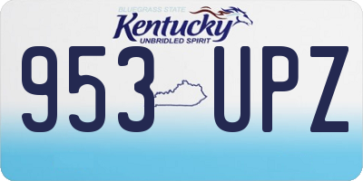 KY license plate 953UPZ