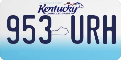 KY license plate 953URH