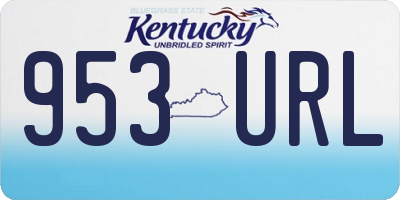 KY license plate 953URL