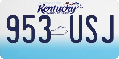 KY license plate 953USJ
