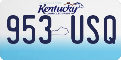 KY license plate 953USQ