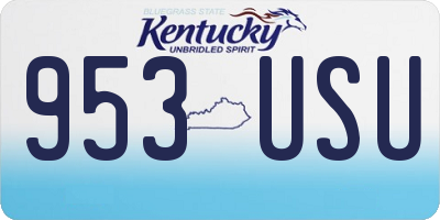 KY license plate 953USU