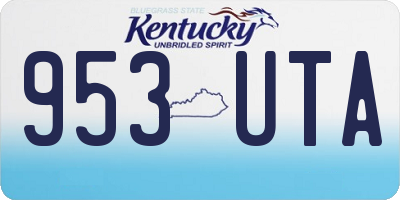KY license plate 953UTA