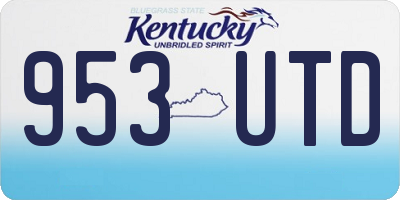 KY license plate 953UTD