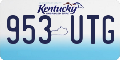 KY license plate 953UTG