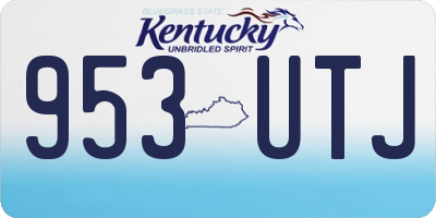 KY license plate 953UTJ
