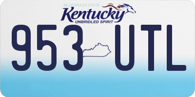 KY license plate 953UTL