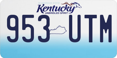 KY license plate 953UTM