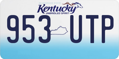 KY license plate 953UTP