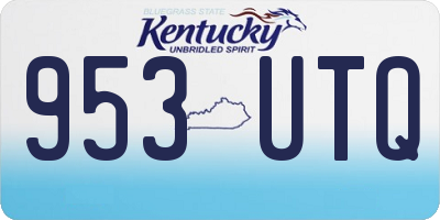 KY license plate 953UTQ