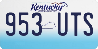 KY license plate 953UTS