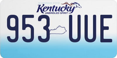 KY license plate 953UUE
