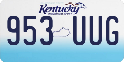 KY license plate 953UUG